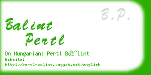 balint pertl business card
